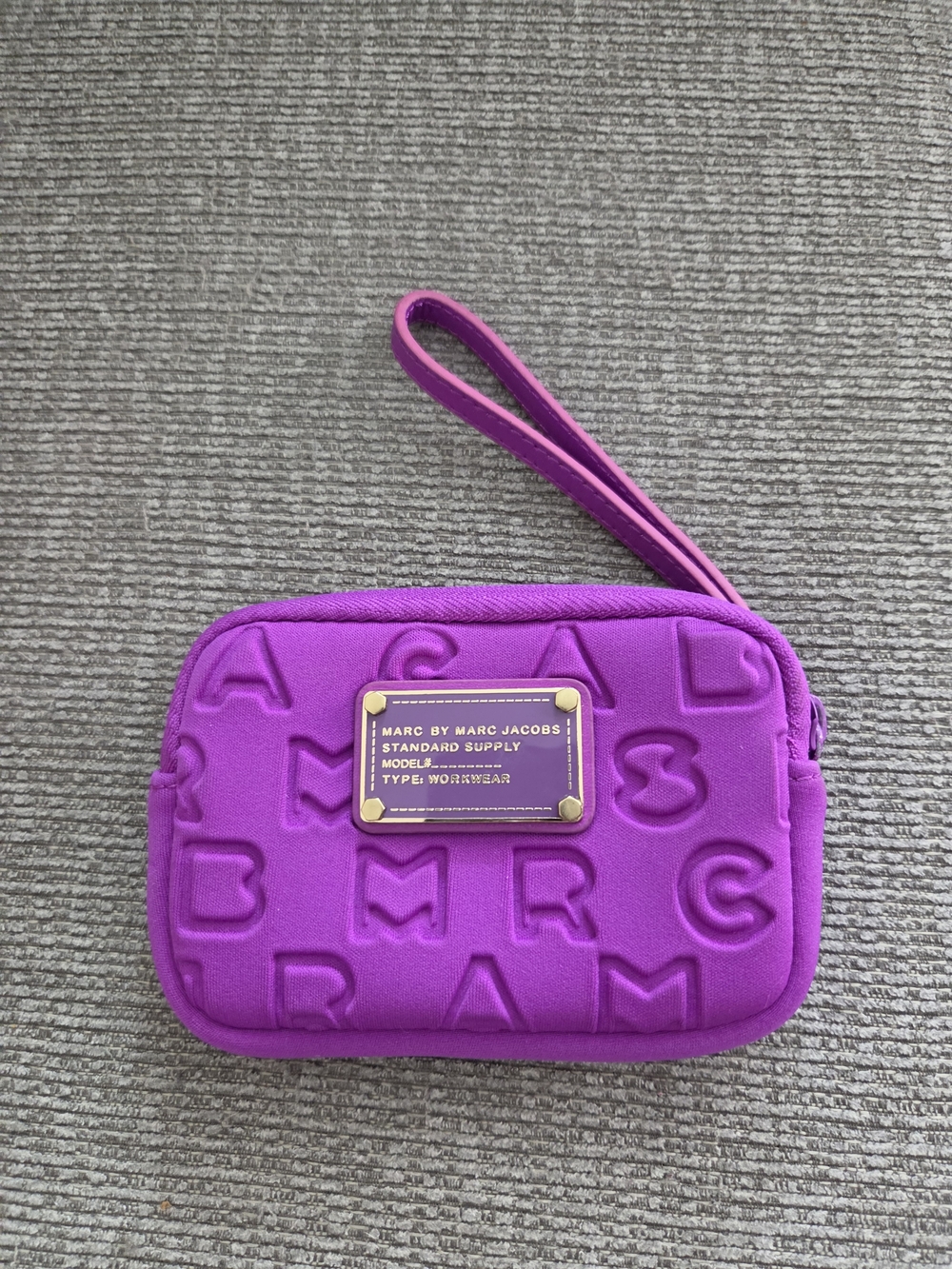 Marc By Marc Jacobs Purple Embossed Wristlet Clutch